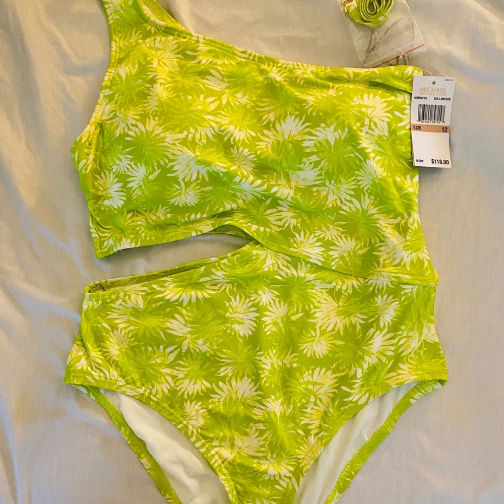 MICHAEL KORS LIME GREEN SWIMSUIT